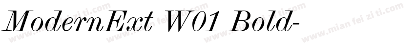 ModernExt W01 Bold字体转换